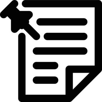 tarea, asignación contorno icono vector