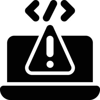 explotar, código, seguridad sistema glifo sólido icono vector