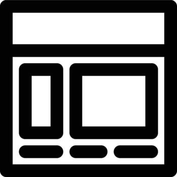 interfaz, usuario interfaz, diseño contorno icono vector