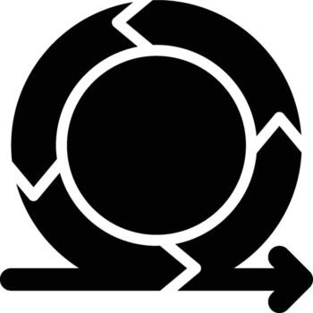 Agile, Iterative, Development Glyph Solid Icon vector