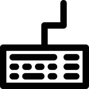 Keyboard, Keypad, Input Outline Icon vector