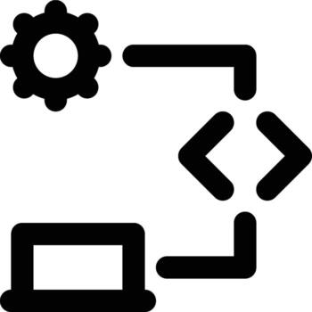 Compiler, Algorithm, Programming Outline Icon vector