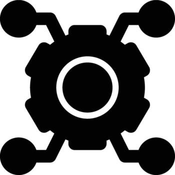 System Engineering, Engineering, Project Management Glyph Solid Icon vector
