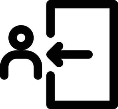 Logout, Exit, Out Outline Icon vector