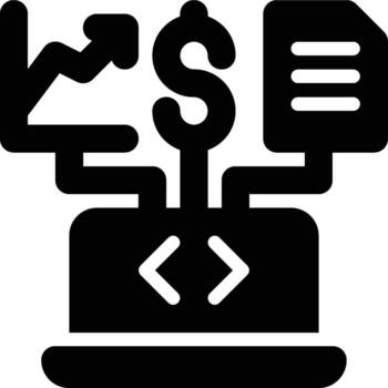 información sistema, software, solicitud glifo sólido icono vector