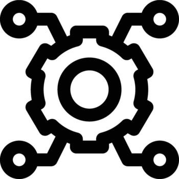 System Engineering, Engineering, Project Management Outline Icon vector