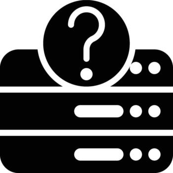 consulta, bases de datos, solicitud glifo sólido icono vector