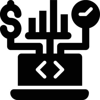 proyecto gestión, software, solicitud glifo sólido icono vector