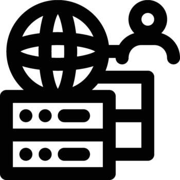 DNS, Domain Name System, Website Outline Icon vector