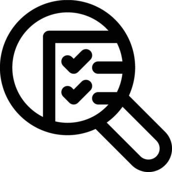 tarea análisis, tareas, asignación contorno icono vector