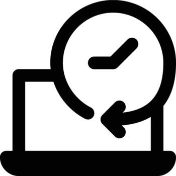 Runtime, Running Time, Real Time Outline Icon vector
