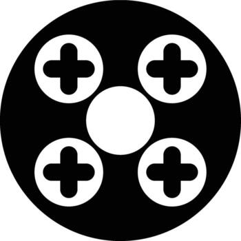 atómico núcleo, átomo, núcleo glifo sólido icono vector