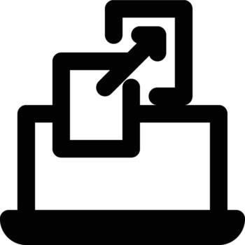 Copiar, proceso de copiar, duplicar contorno icono vector