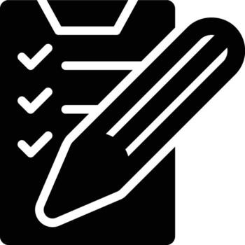 proyecto diseño, concepto, notas glifo sólido icono vector