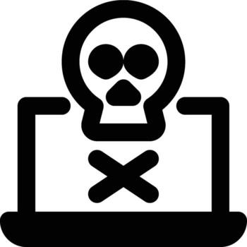 Malware, Cyber Attack, Security Outline Icon vector