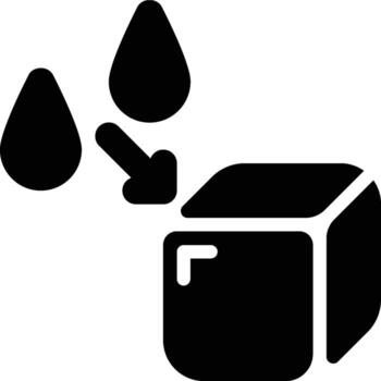 Solidify, Solid, Ice Glyph Solid Icon vector