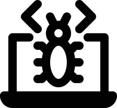 Bug, Flaw, Error Outline Icon vector