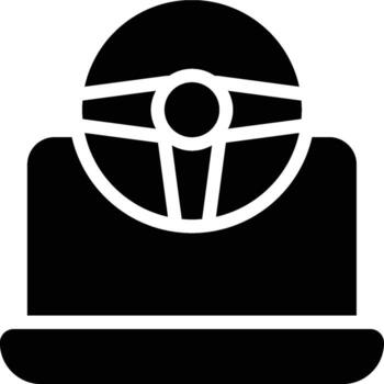 dispositivo conductor, conductor, computadora glifo sólido icono vector