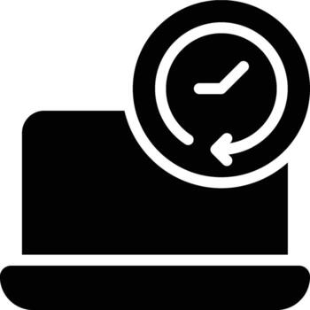 Runtime, Running Time, Real Time Glyph Solid Icon vector