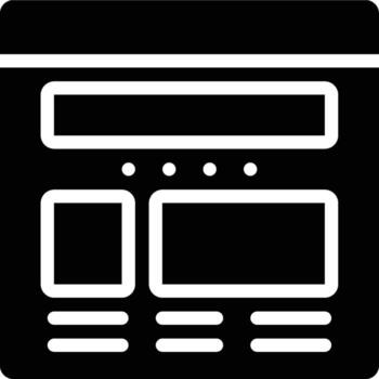 interfaz, usuario interfaz, diseño glifo sólido icono vector