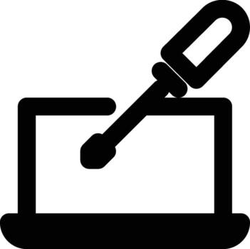 Software Maintenance, Troubleshooting, Maintenance Outline Icon vector