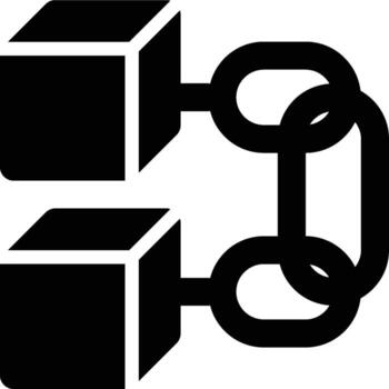 Blockchain, Crypto, Distributed Ledger Glyph Solid Icon vector
