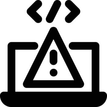 explotar, código, seguridad sistema contorno icono vector