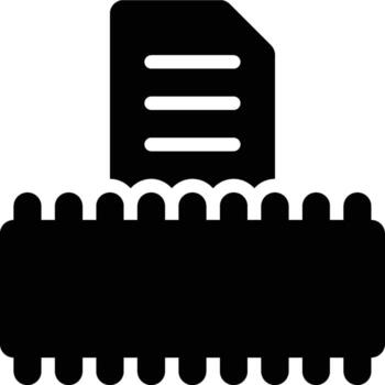 Cache, File, Memory Glyph Solid Icon vector