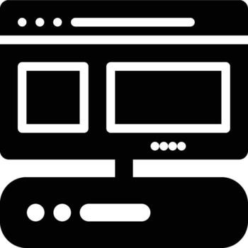 web servidor, servidor, Internet glifo sólido icono vector