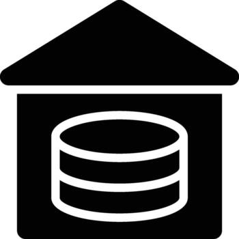 Data Warehouse, Database, Data Source Glyph Solid Icon vector