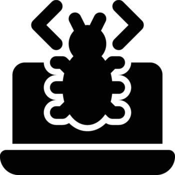 Bug, Flaw, Error Glyph Solid Icon vector