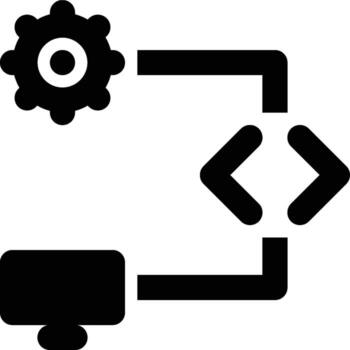 Compiler, Algorithm, Programming Glyph Solid Icon vector