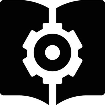 máquina aprendiendo, ingeniería, información tecnología glifo sólido icono vector