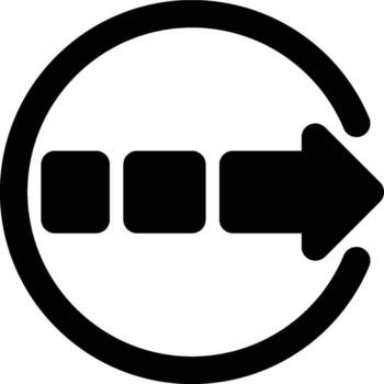 carga, cargando, corriendo glifo sólido icono vector