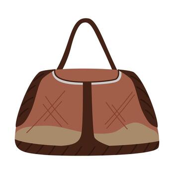 An empty bag with handles. vector