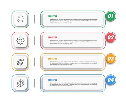 4 steps infographic template minimalistic style for presentation, banner, flow chart, web site, diagram, workflow layout, info graph vector