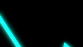 in movimento animazione nel il modulo di piazze e triangoli con neon luci video