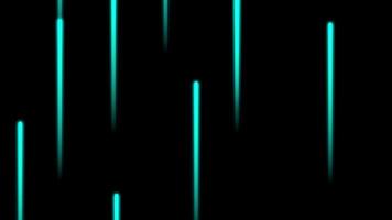 brillante turquesa neón láser líneas en resumen negro antecedentes sin costura lazo animación video