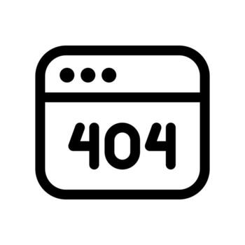 un contorno icono de un navegador ventana con un 'incógnita', indicando un página web navegador error o conexión asunto. vector