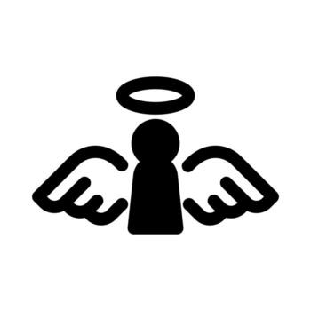 A solid-style icon of a small mythical being, often associated with magic and wishes. vector