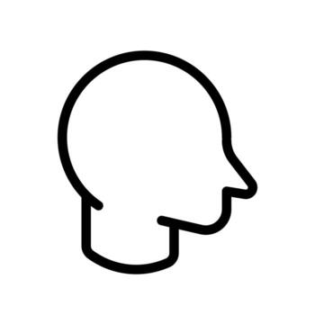 An outline icon depicting an open Mind or brain for ideas, thinking, and strategy. vector