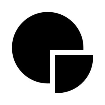 Pie Chart Data Solid Fill Icon vector