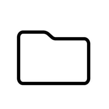 A clean outline file Folder used for storing and archiving important data. vector