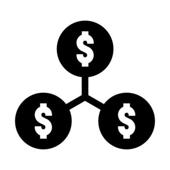 User Connection Structure Solid Fill Icon vector