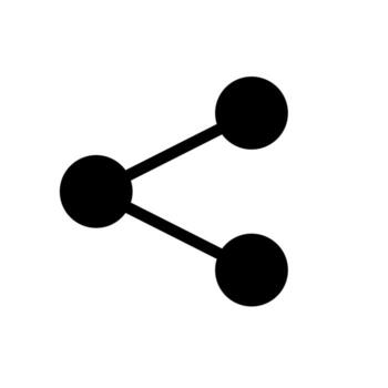 A filled icon showing data Share functionality over a digital Network. vector