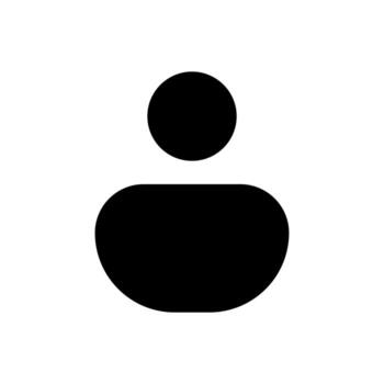 un sencillo sólido icono de un usuario perfil o personal avatar en un sistema. vector