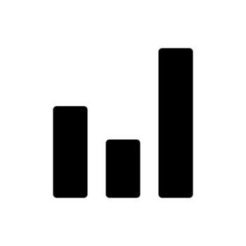 un sencillo sólido bar gráfico usado para impactante estadístico datos comparación. vector