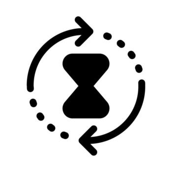 un sólido gráfico de personas o documentos recubrimiento arriba, representando un Servicio cola Espere tiempo. vector