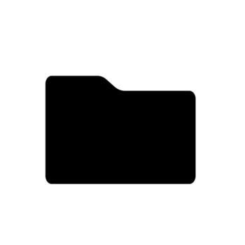 A clean solid file Folder used for storing and archiving important data. vector