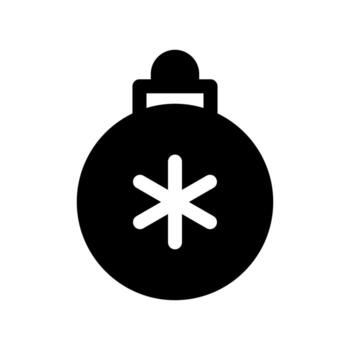 A solid style icon in the form of a series of small decorative lights with a star symbol. vector